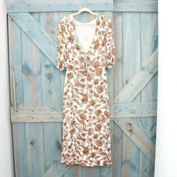 Floral Printed Midi NICHOLAS Danielle Dress Size 6 - Picture 2 of 10